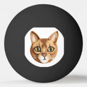 Balle De Ping Pong Chat Abyssin Inspiré 3D (Dos)