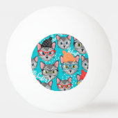 Balle De Ping Pong Chat dans le casquette (Dos)