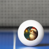 Balle De Ping Pong Chat de Noël (3) (Filet)