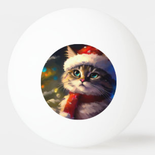 Balle De Ping Pong Chat de Noël (5)