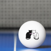 Balle De Ping Pong Chat noir et blanc (Filet)