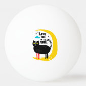 Balle De Ping Pong Chat sur la lune (Dos)