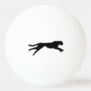 Balle De Ping Pong Cheetah d'art graphique noir