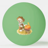 Balle De Ping Pong Cher fermier chien avec Citrouille (Dos)