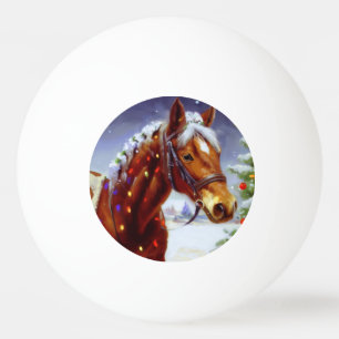 Balle De Ping Pong Cheval de Noël (3)