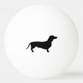 Balle De Ping Pong Cheveux courts Dachshund - Silhouette 1 (Dos)