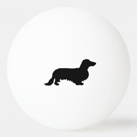 Balle De Ping Pong Cheveux longs Dachshund - Silhouette 1 (Devant)