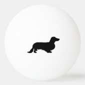 Balle De Ping Pong Cheveux longs Dachshund - Silhouette 1 (Dos)