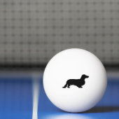 Balle De Ping Pong Cheveux longs Dachshund - Silhouette 1 (Filet)