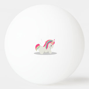 Balle De Ping Pong Chibi potelé mignon de licorne rougissant