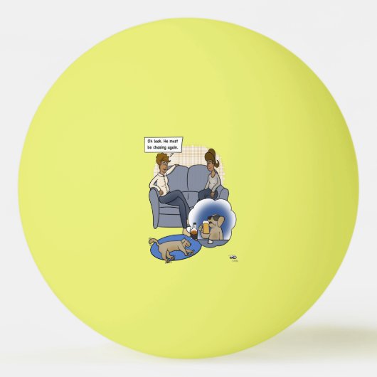 Balle De Ping Pong Chien Chasing Dream Ping Pong Ball (Devant)