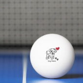 Balle De Ping Pong Chien chiot dalmate pour la Saint-Valentin au joue (Filet)