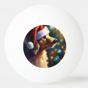 Balle De Ping Pong Chien de Noël (3)