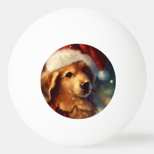 Balle De Ping Pong Chien de Noël (4)