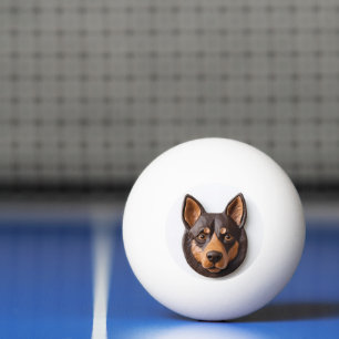 Balle De Ping Pong Chien Kelpie Australien Inspiré de la 3D