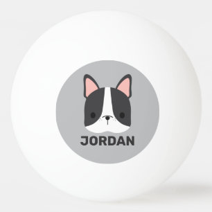 Balle De Ping Pong Chien-taureau français mignon avec nom personnalis