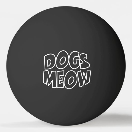 Balle De Ping Pong Chiens Meow (Dos)