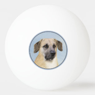 Balle De Ping Pong Chinook (Oreilles Laissées) Peinture - Art Chien o