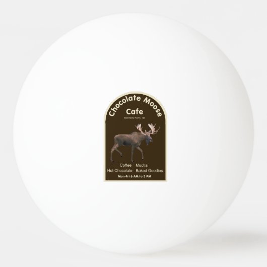 Balle De Ping Pong Chocolat Moose Café (Devant)