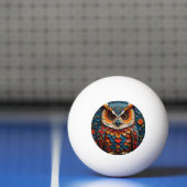 Balle De Ping Pong Chouette artistique colorée (Filet)