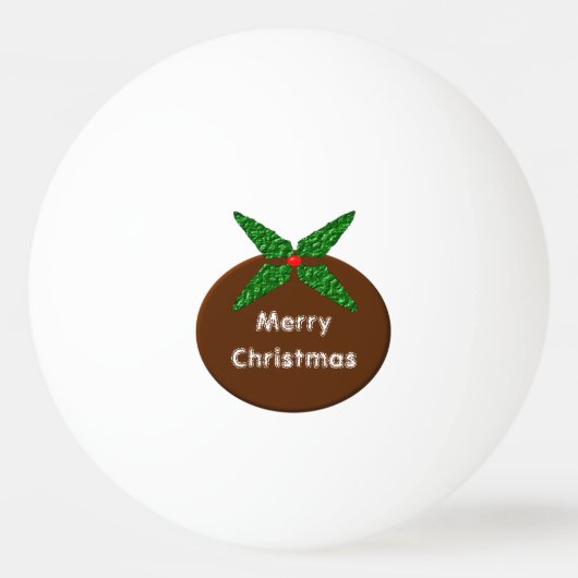 Balle De Ping Pong Christmas Pudding Custom Ping Ping Ball (Devant)