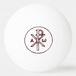 Balle De Ping Pong Christogramme sacré Chi-Rho Beaux-Arts