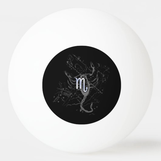 Balle De Ping Pong Chrome comme Scorpio Zodiac Connexion Hevelius (Devant)
