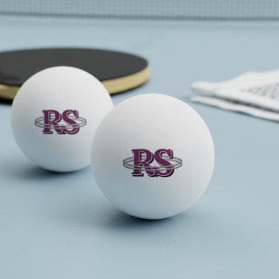 Balle De Ping Pong Chrome Orbite Monogramme Initiales Toute Couleur I
