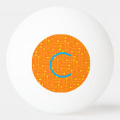 Balle De Ping Pong Circuit Board Tech INITIAL Orange Jaune Jeu amusan (Devant)