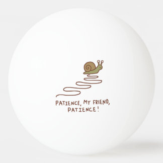 Balle De Ping Pong Citation motivante de patience avec un escargot mi