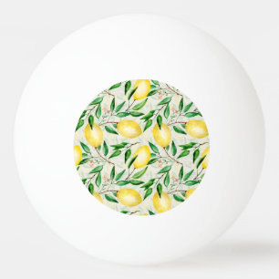 Balle De Ping Pong citrons aquarelle, motif de fruits sans soudure.
