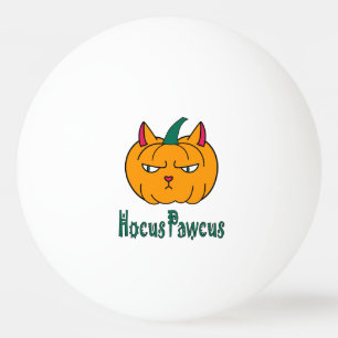 Balle De Ping Pong Citrouille de chat roux Halloween hocus pawcus mag