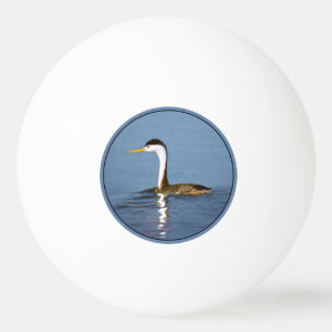 Balle De Ping Pong Clark's Grebe Painting - Art original pour les ois