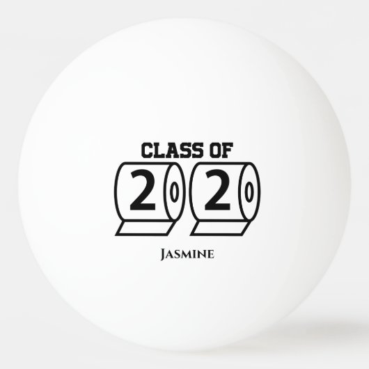 Balle De Ping Pong Classe de 2020 papier toilette graduation cadeau p (Devant)