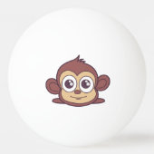 Balle De Ping Pong Clipart de singe mignon (Devant)