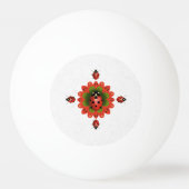 Balle De Ping Pong Coccinelle de Noël (Dos)
