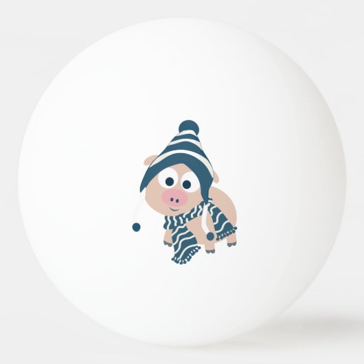 Balle De Ping Pong Cochon d'hiver (Devant)