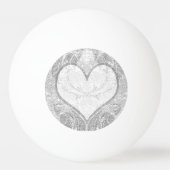 Balle De Ping Pong Coeur dentée Ajouter un texte (Dos)