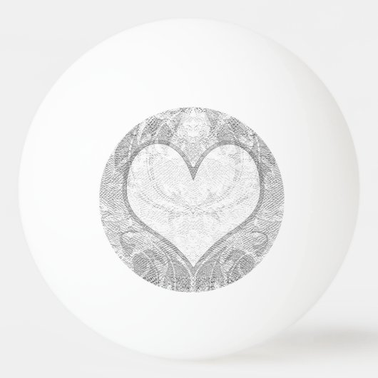 Balle De Ping Pong Coeur dentée Ajouter un texte (Devant)