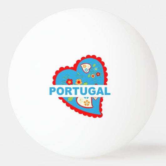 Balle De Ping Pong Coeur portugais joyeux (Devant)