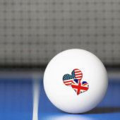 Balle De Ping Pong Coeurs américains et britanniques (Filet)