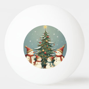 Balle De Ping Pong Collection de Noël de famille Festive Snowman