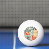 Balle De Ping Pong Collection Textures tracées à la main (Filet)