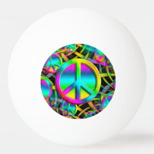 Balle De Ping Pong Coloré PEACE motif sans faille + vos idées