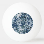 Balle De Ping Pong Conception de camouflage numérique bleu marine (Dos)