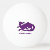 Balle De Ping Pong Conception de dragon violet (Devant)