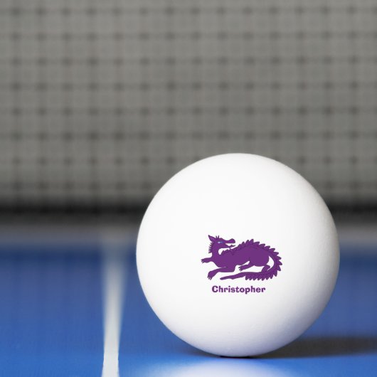 Balle De Ping Pong Conception de dragon violet (Filet)