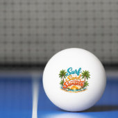 Balle De Ping Pong Conception de plage tropicale Surf Sable Couchers (Filet)