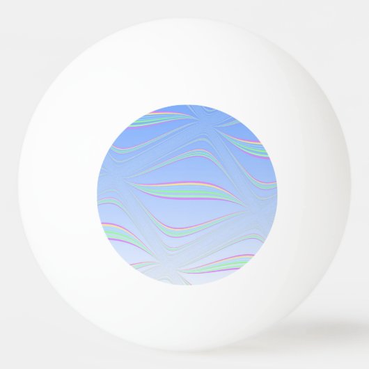 Balle De Ping Pong Conception de vague bleu doux (Dos)