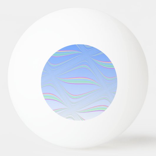 Balle De Ping Pong Conception de vague bleue douce (Devant)